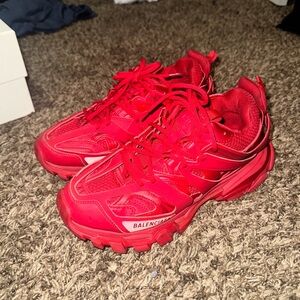 Red Balenciaga track sneakers men